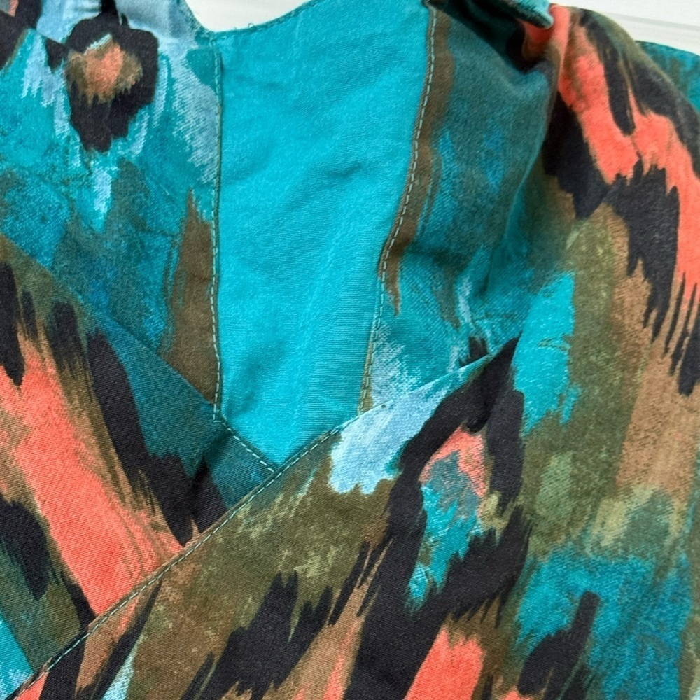 Anthropology girls from savoy Elegant Kids Formal Dress in Teal and Coral - Picture 9 of 16